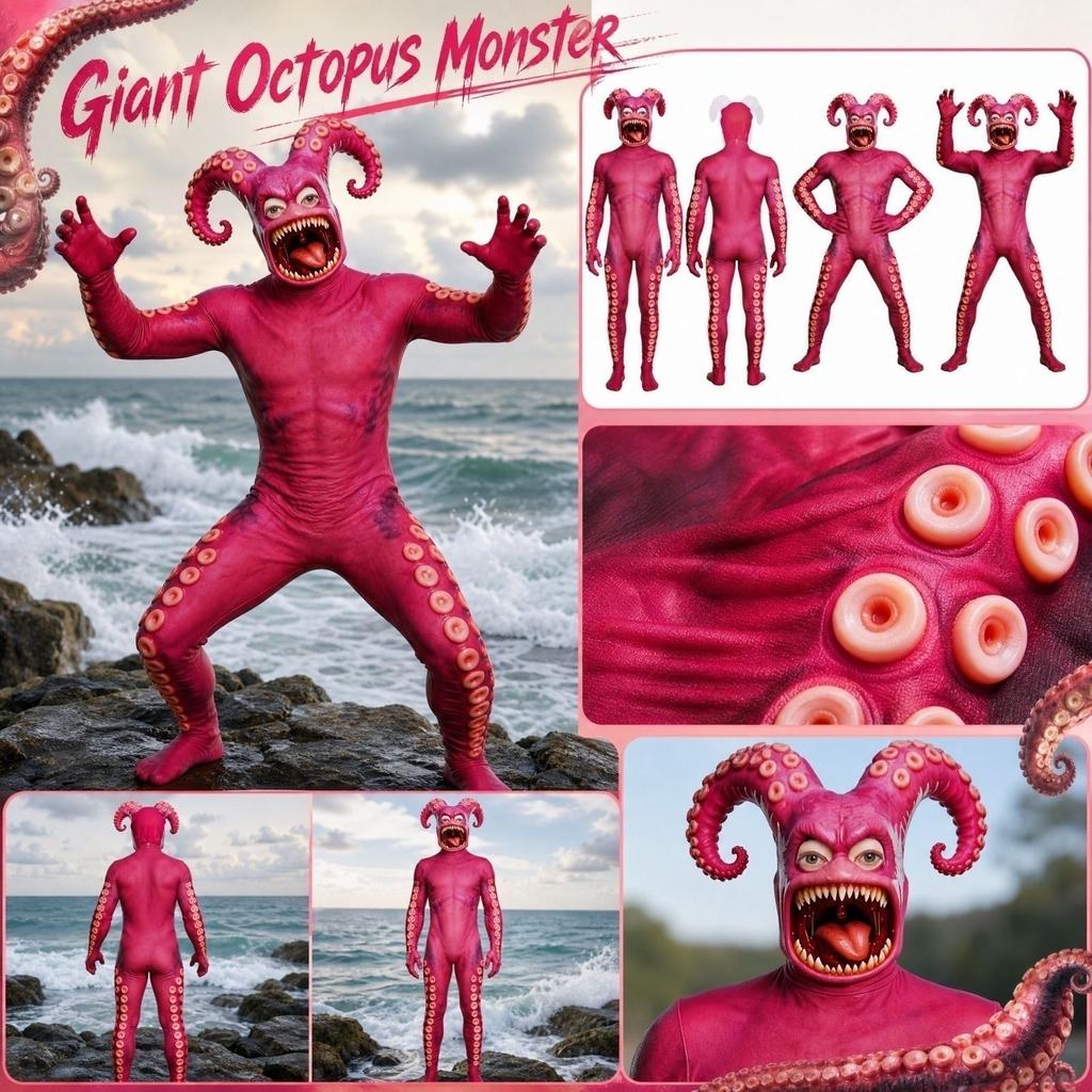 Combinaison moulante intégrale à thème pour fête costumée d'Halloween