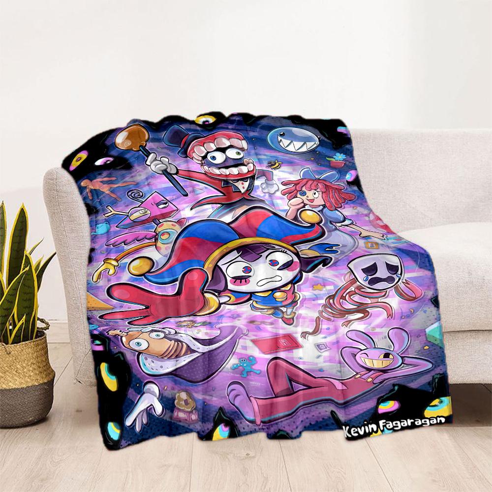 Digital Circus Blanket Ultra-Soft Perfect for Office Chair Chair Office All-Season Use Playful Design Gift for Travel Home Birthdays
