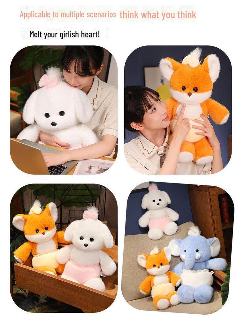 Authentic Benny the Fox Plush Toy - Elephant Comfort Doll & Animal Birthday Gift