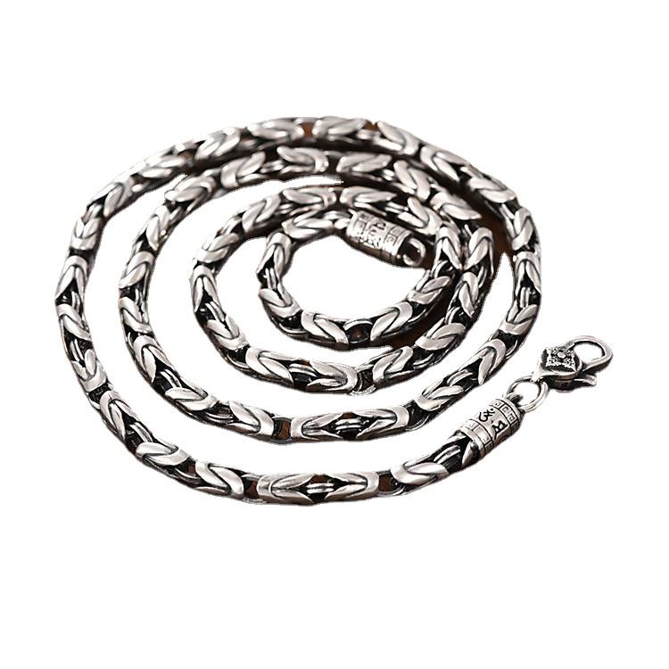 

Ожерелье National Tide Ping, мужское модное летнее ретро универсальное нишевое ожерелье с толстой цепочкой для шеи бойфренда 55cm