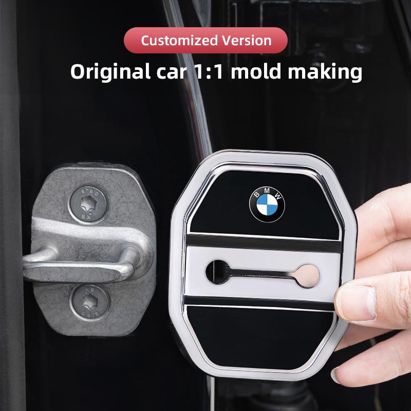 4Pcs Car Door Protection Cover Valve Cap Sticker Decoration Accessories For BMW X1 X2 X3 X5 X4 X6 X7 iX3 F20 F10 F07 E70 E46 E90