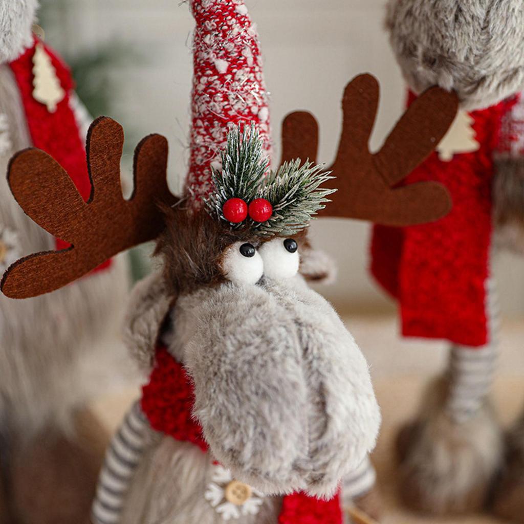 Christmas Sculpture Reindeer Figurine Ornament for Table Centerpieces Housewarming
