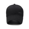 Men's Solid Color Long Brim Baseball Cap Outdoor Sports Sunscreen R Metal Hat Fishing Leisure Cap