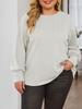 2025 Autumn/Winter Casual Knit Sweater Hoodie - Long Sleeve, Round Neck, Solid Color