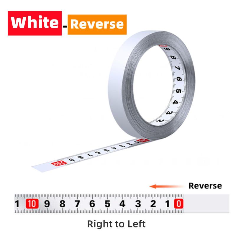 Self-Adhesive Measuring Tape Stainless Steel Workbench Ruler Adhesive Backed Tape Measure Metric Scale Rust-Proof Ruler