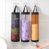 Hanging Mesh Plastic Bag Dispenser Wall Mount Trash Bag Storage Pouch Reusable Garbage Bag Organizer for Kitchen Bathroom