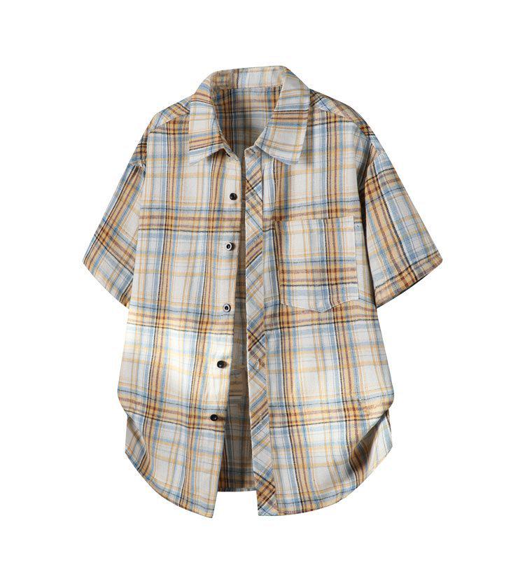 Special Offer: Men's Plus Size Retro Plaid Casual Short Sleeve Shirt