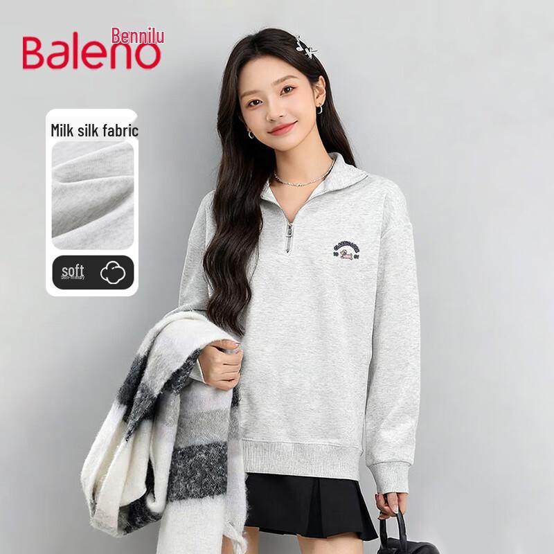 Baleno Women's Half-Zip Lapel Sweatshirt