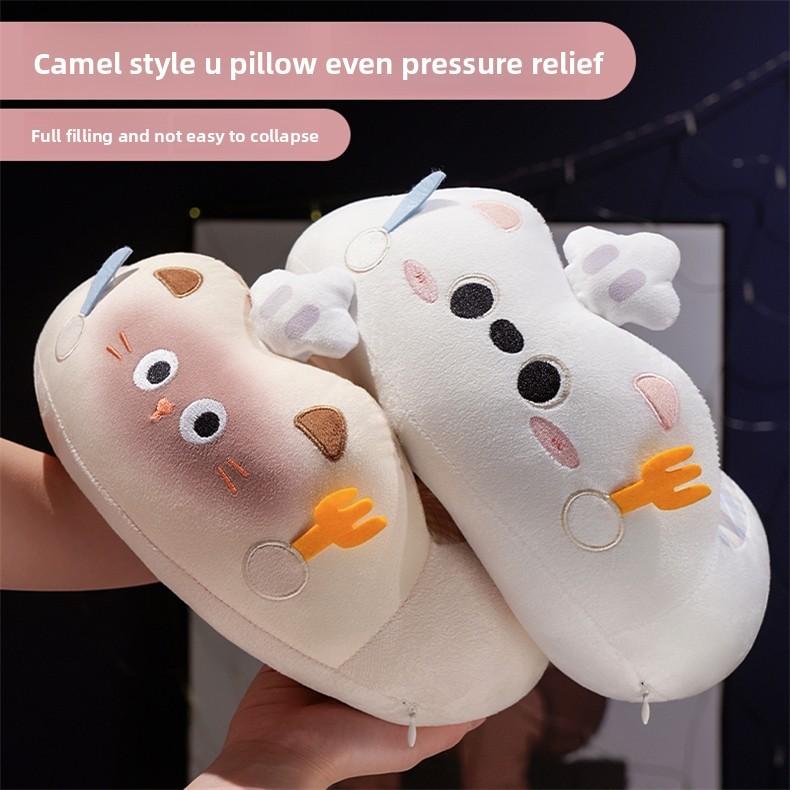 Chef Cute Hat Dog Cat Design Portable Neck Pillow For Travel And Use Outdoor