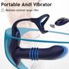 Wireless Anal Vibrator Cock Ring Delay Ejaculation Testicle Stimulator Thrusting Vibrating Prostate Massager Sex Toy for Couples