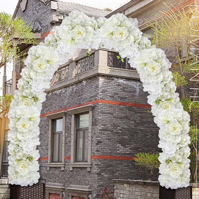 Realistic Silk Flower Decoration For Wedding Reception Anniversary Party Backdrop Wall Decors Ceremony Arch Layouts