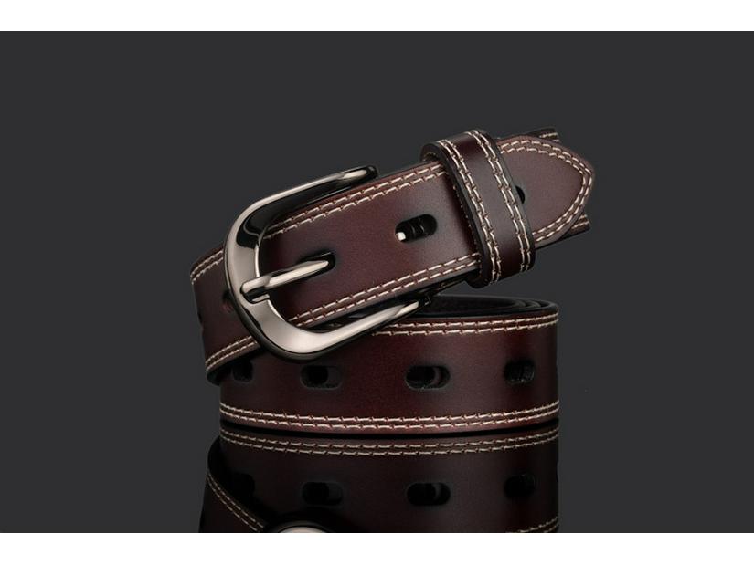 Korean Style Women's Genuine Leather Pin Buckle Belt - Versatile Casual Belt for Jeans and Skirts