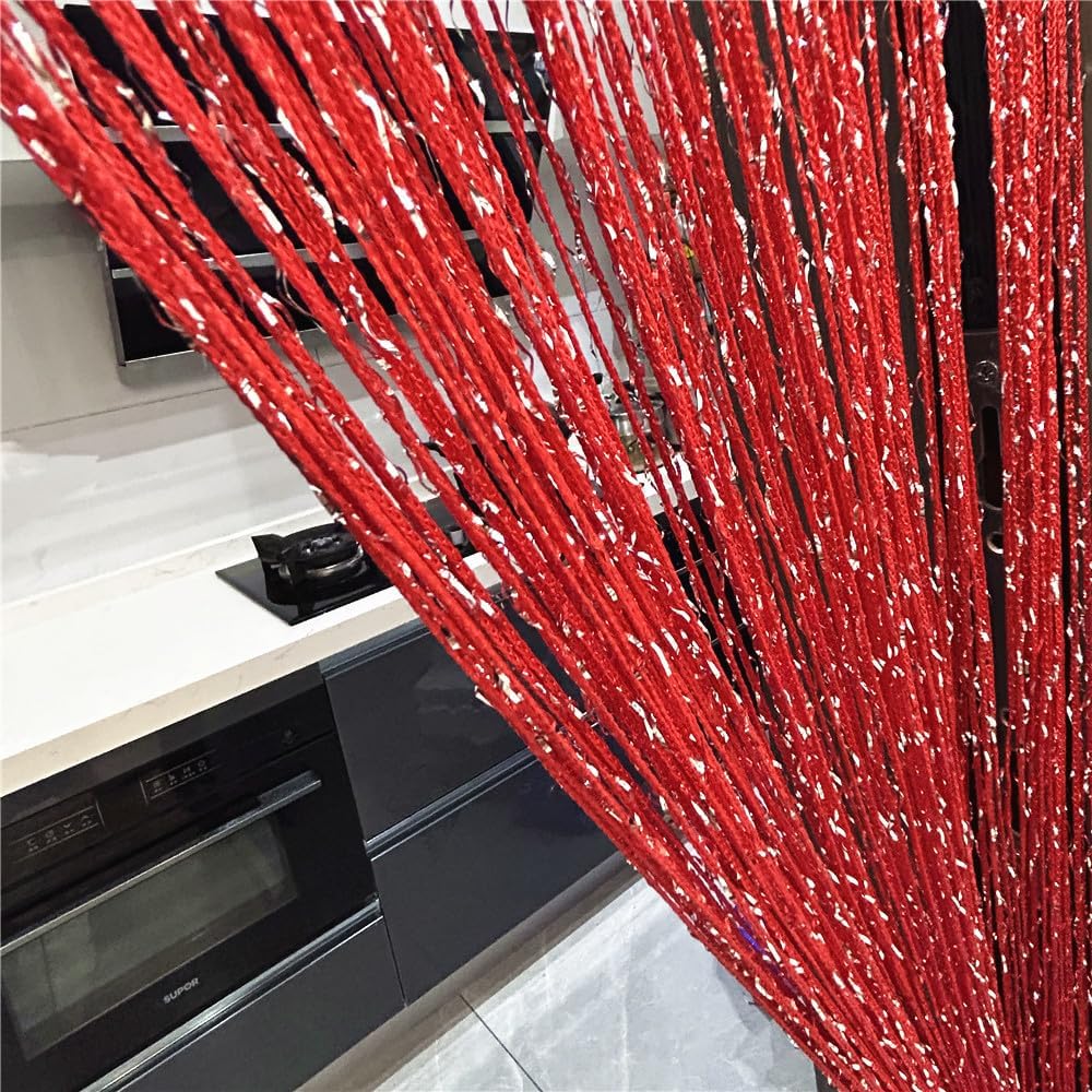 Ave Split Decorative Door String Curtain Wall Panel Fringe Window Panel Drapes Room Divider Blind Divider Tassel Screen Home 100cm*200cm