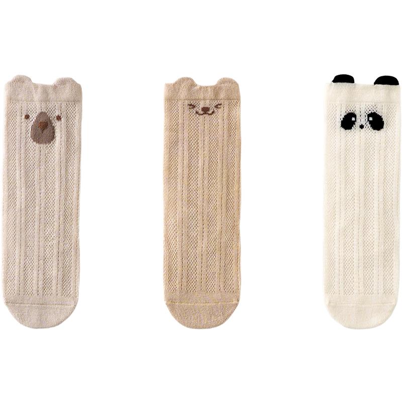 TONGTAI Unisex Baby Summer Mesh Mid-Calf Socks 0-6 Months