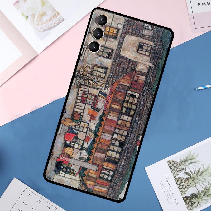 Egon Schiele Art Case For Samsung Galaxy S25 Ultra S21 S22 S24 S23 Ultra S9 S10 Plus S21 FE S25 FE Back Cover