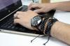 Mens Bracelet Sets – Metal & Leather (asst)