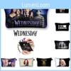 Wednesday The Adams Family Zipper Hand Bag Large Capacity Cosmetic Storage Bag
