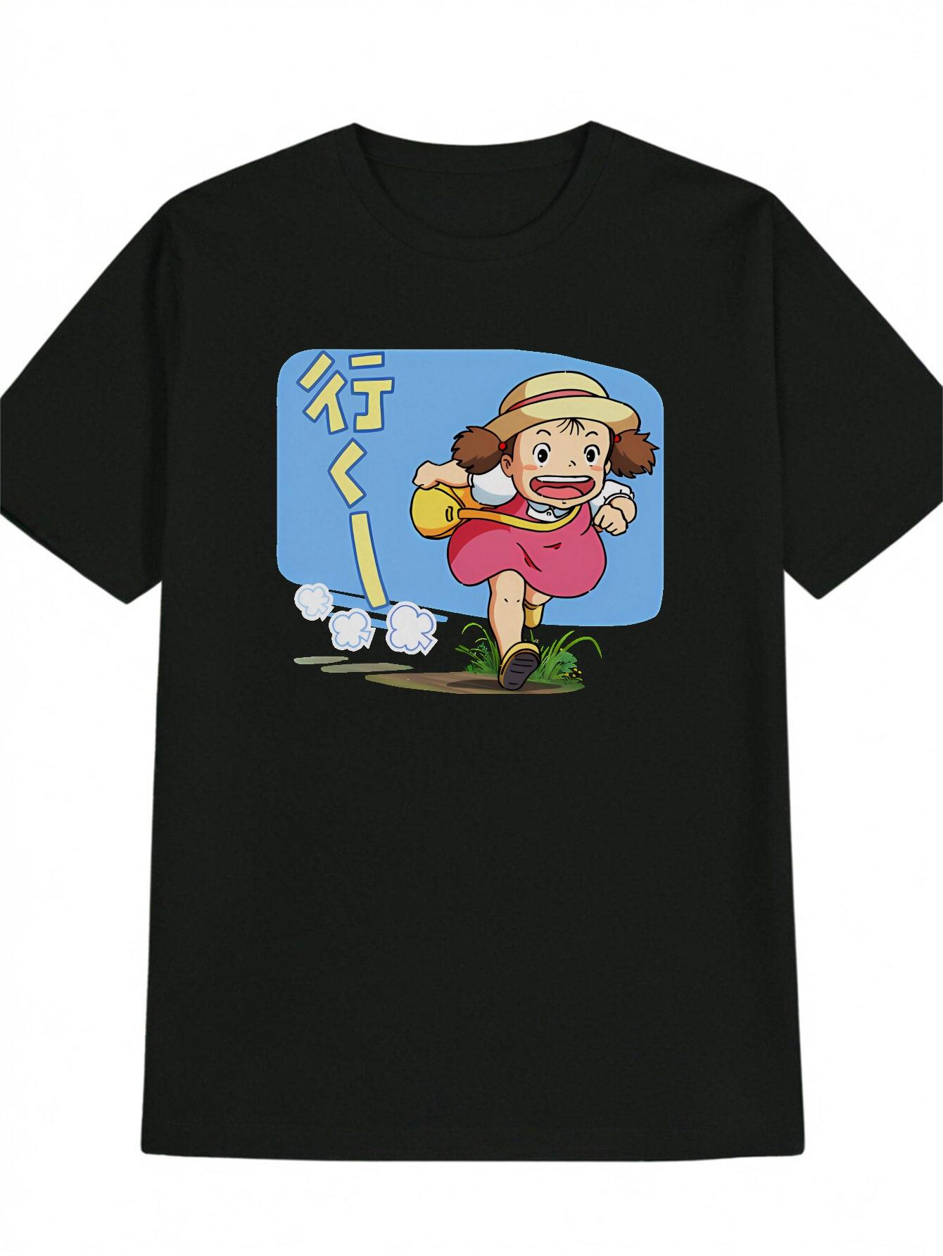 Casual Round Neck T-shirt with Playful Cartoon Print -  Life is Better on a Cruise  Design M