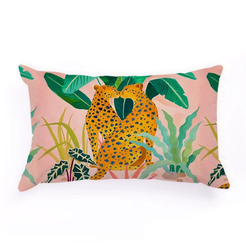 30*50cm Cartoon Leopard Pillow Cover Cute Colorful Cheetah Pattern Cushions Cover Home Car Sofa Decoration Pillowcase