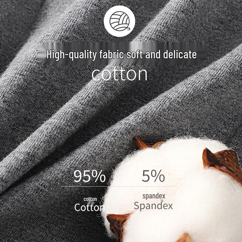 Langsha Men's Combed Cotton Boxer Briefs 4-Pack