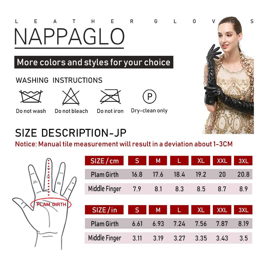Nappaglo Short Leather Winter Gloves with Cashmere Smartphone Perfect for and Parties Smartphone Women's Lining, Compatible, Handmade, Commuting,