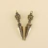 Vintage Brass Vajrakila Head Vajry Pestle Ornaments Keychains Charm Pendant Lucky Home Decorations