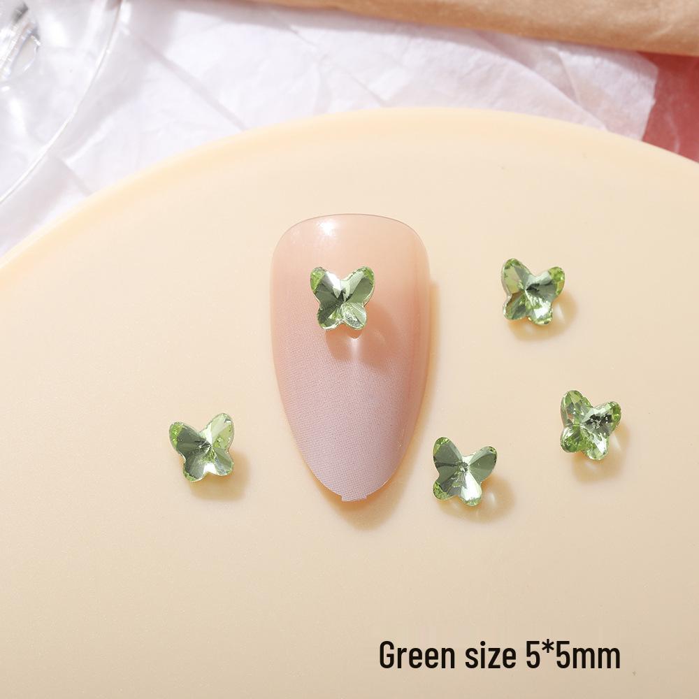 Nail Art Crystal K9 Rhinestone Butterfly Decorations, 5mm Aurora Glitter