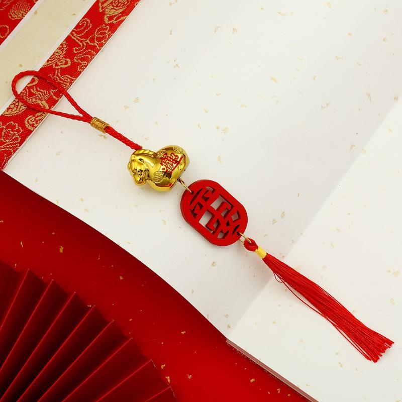 2026 Rok Konia Złoty Plastikowy Wisiorek Szczęścia Zodiak Koń Szczęśliwy Święto Wiosny Ozdoby do Zawieszenia w Domu Samochodzie Prezenty Roczne