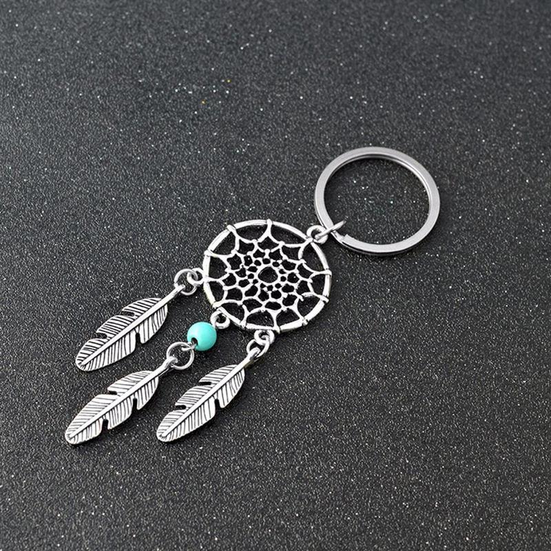 1pcs Dream Catcher Keyring Bag Charm Fashion Lucky Boho Pendant Jewelry Wing Keychain For Women Girl Party Gifts