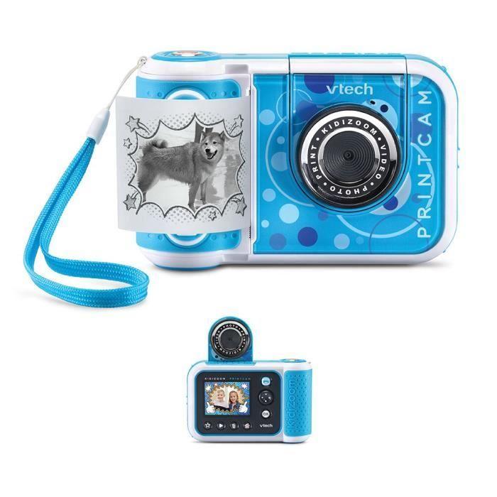 Appareil photo - vtech - kidizoom print cam bleu - selfies faciles - effets spéciaux - jeux inclus