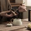 Beige Ru Kiln Teapot Single Pot To Make Tea, Household Light Luxury Ceramic Large-capacity Teapot, High-end New Kung Fu Tea Set