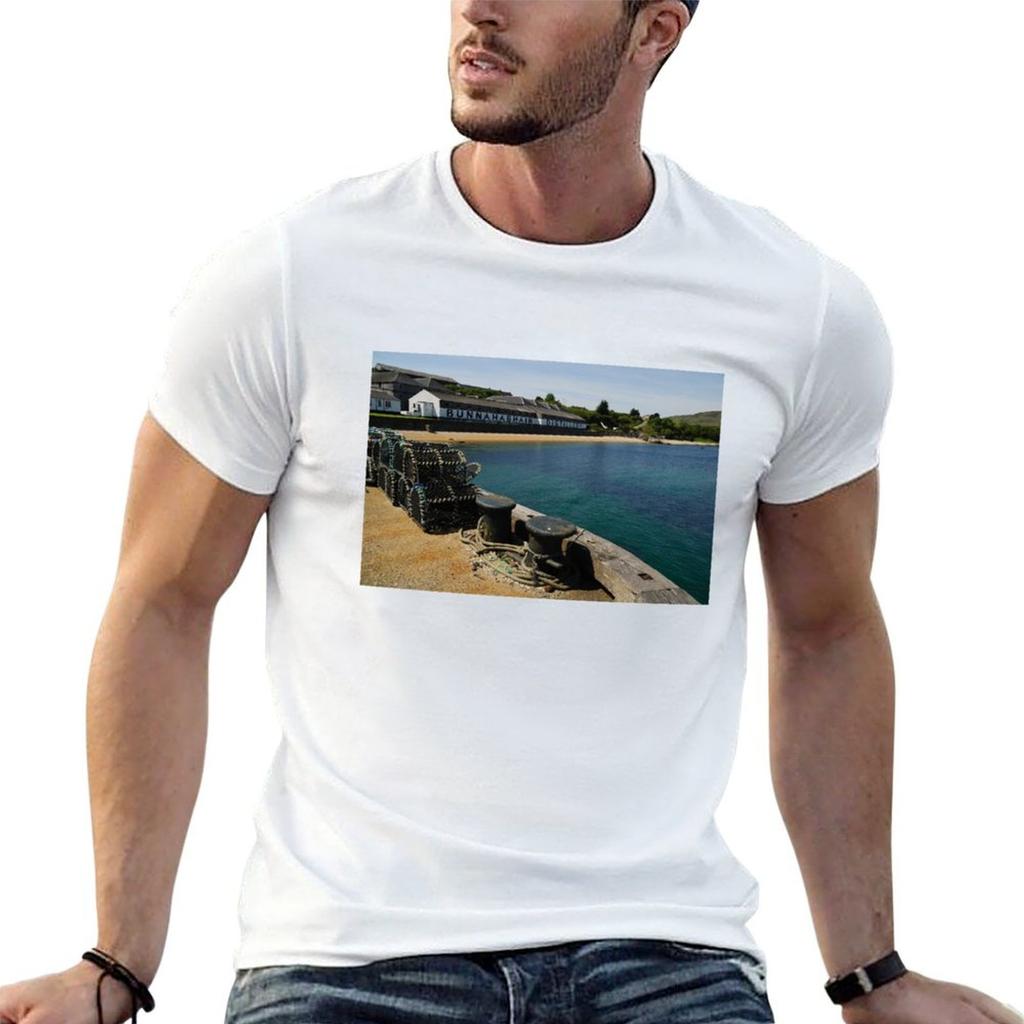 Unisexs Cotton Graphic Tee Bunnahabhain Islay Distillery Printed Top