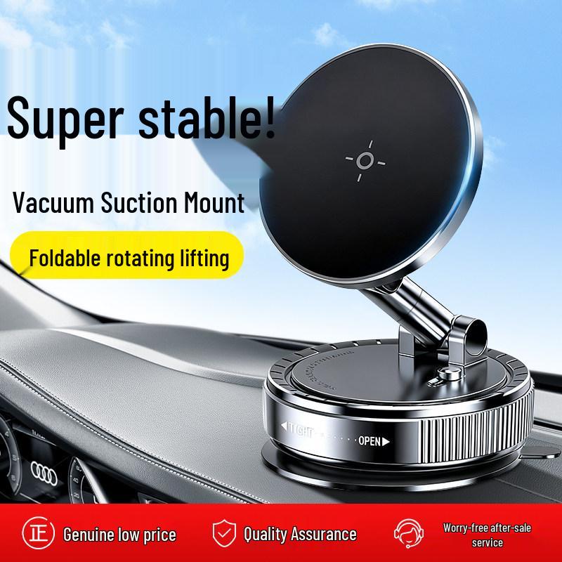 Magnetic Car Phone Holder with Suction Cup and Dashboard Mounting