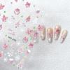 White Snowflake & Santa Claus Sock Nail Stickers: Xmas Decals with Bow and Snowman Ornaments