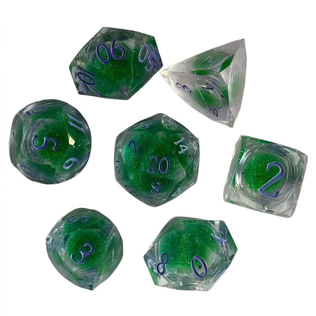 Resin Polyhedral Dice Set for DND, Dungeons & Dragons, COC, and Tabletop RPGs