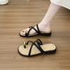 Slippers Women's Summer Wear 2025 New Retro Niche Sandals Korean Version Fairy Flat-bottomed Vacation Seaside Beach Shoes