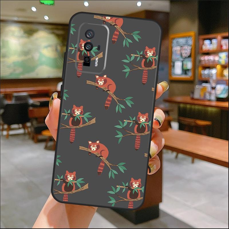 Red Panda Case For Xiaomi 15 14 13 Ultra 11T 12T 13T 14T Pro POCO X7 Pro X3 X5 X6 M6 F5 F6 Pro Cover