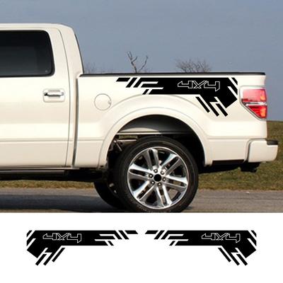 2PCS 4X4 Off Road Car Body Side Stickers Self-Adhesive Car Trunk Decoration Vinyl Decals Accessories For Ford F150 F-150 Raptor