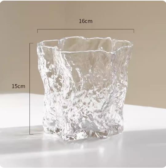 

Ваза LightLuxury Creative Прозрачное стекло Simple Неправильная форма Цветочная композиция Гостиная Обеденный стол CreativeDecoration