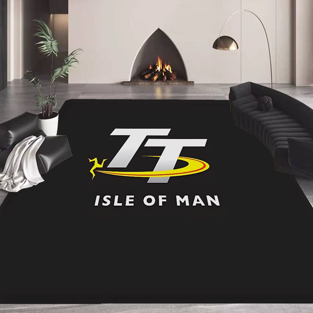 Tappetino da Pavimento per Moto I-Isle Of Man TT Stile INS Morbido per Pavimento Camera da Letto Casa Lavanderia Antiscivolo Tappeti per la Casa