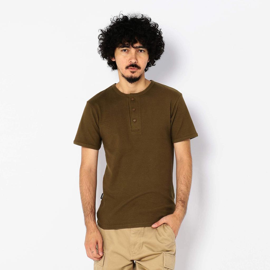 AVIREX DAILY RIB HENLYNECK TEE 6143504 Men's S Size 075 OLIVE
