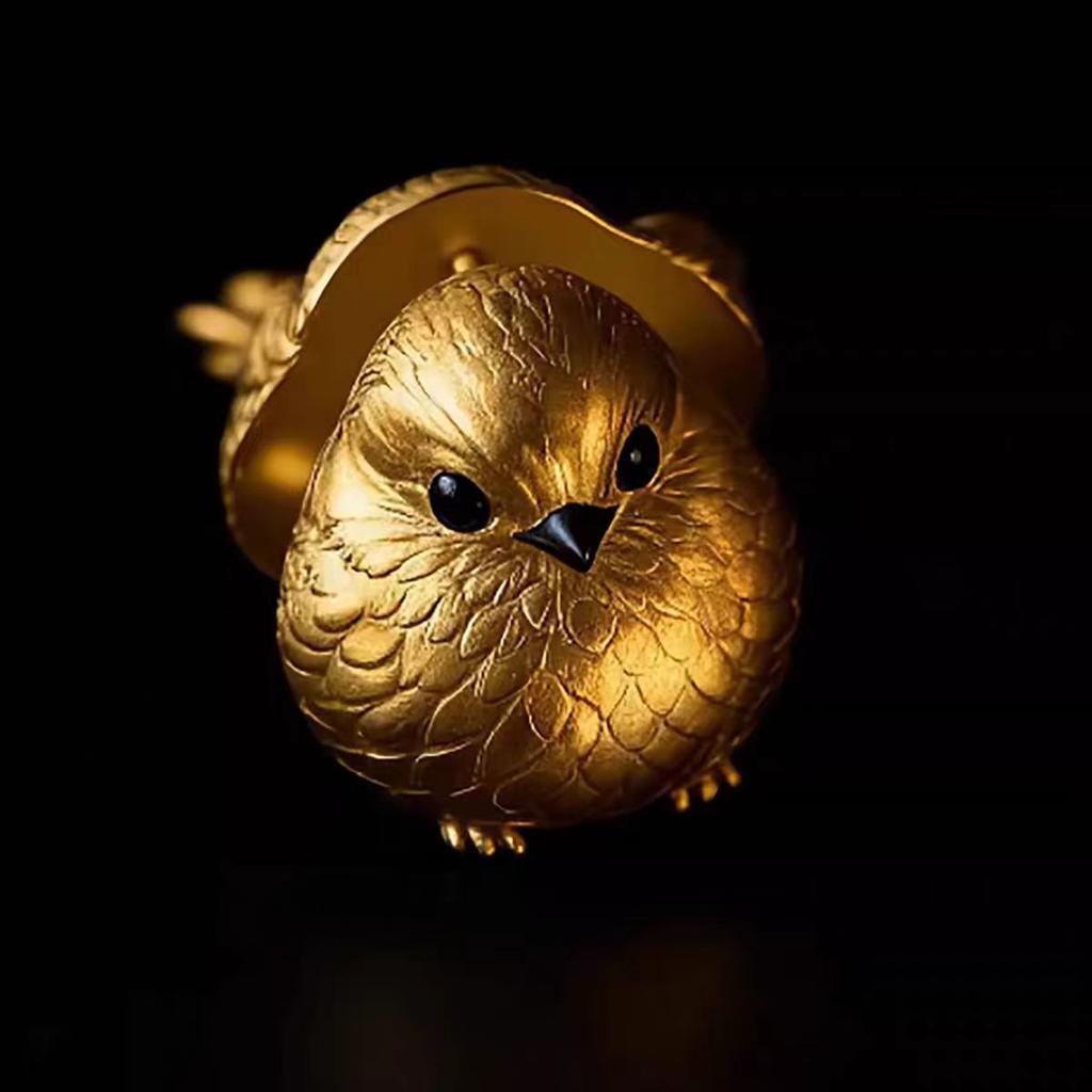 [Lucky Little Golden Bird] Niche light luxury design high-end temperament earrings Little Golden Bird personalized stud earrings jewelry women