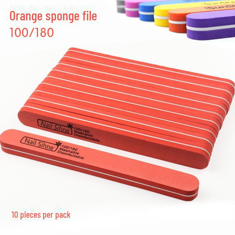 

Двостороння губка для нігтів: Одна сторона груба, одна сторона тонка для полірування манікюру 17.8 × 1.9 × 1.1 cm