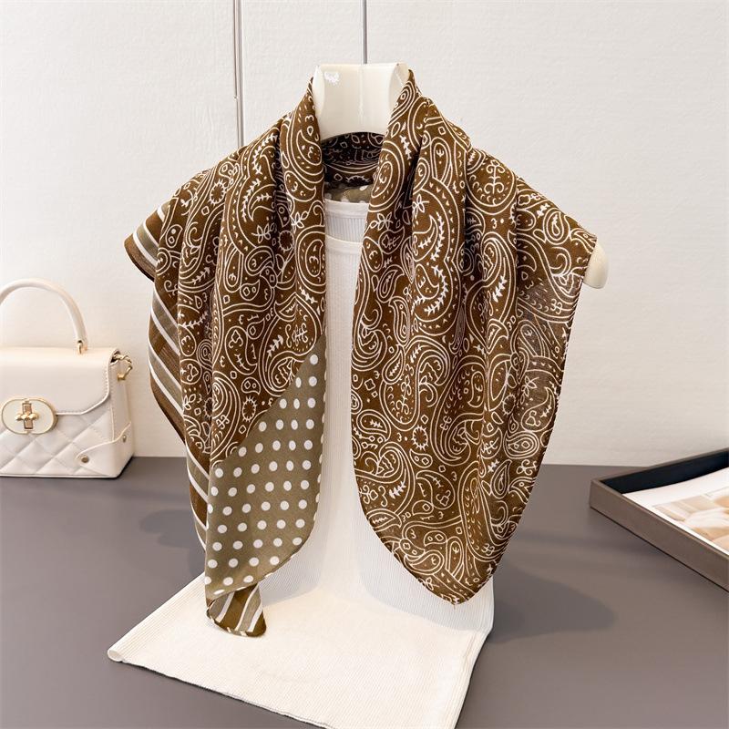 Paisley polka dot imitation velvet herringbone cotton and linen small square scarf silk scarf headscarf shawl decorative scarf scarf women
