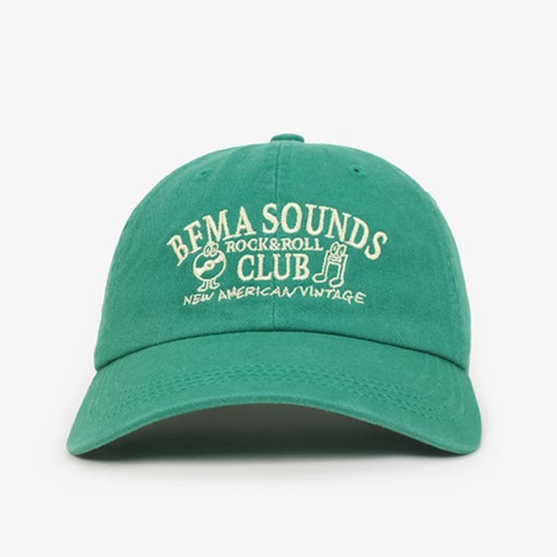 BALLOON FRIENDS MESSY ADVENTURE BFMA Sounds Rock&Roll Club Washed Ball Cap Kelly Green