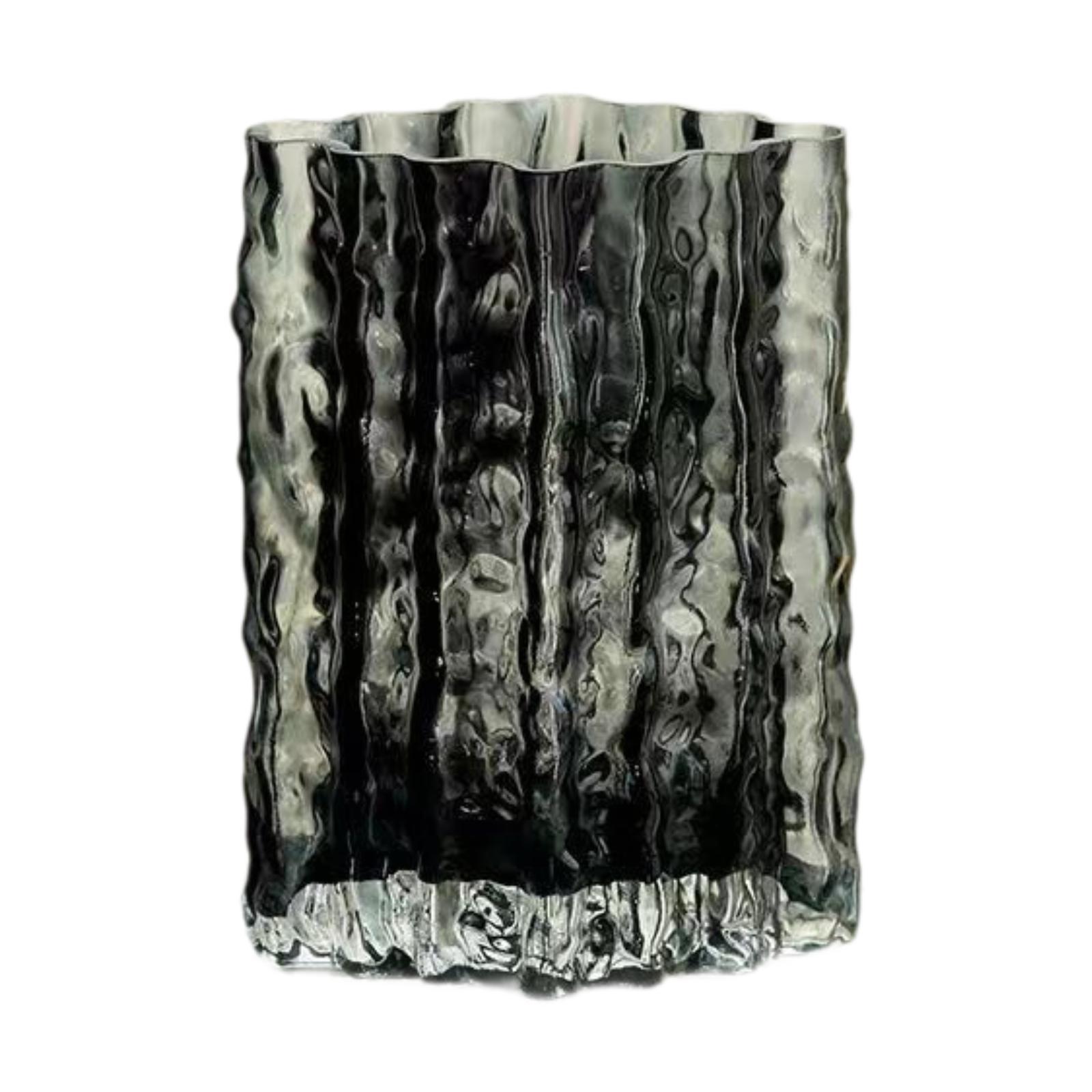 Стеклянная ваза для цветов, Горшок для цветов, Современный цветочный горшок, Настольное украшение, Декоративный серый