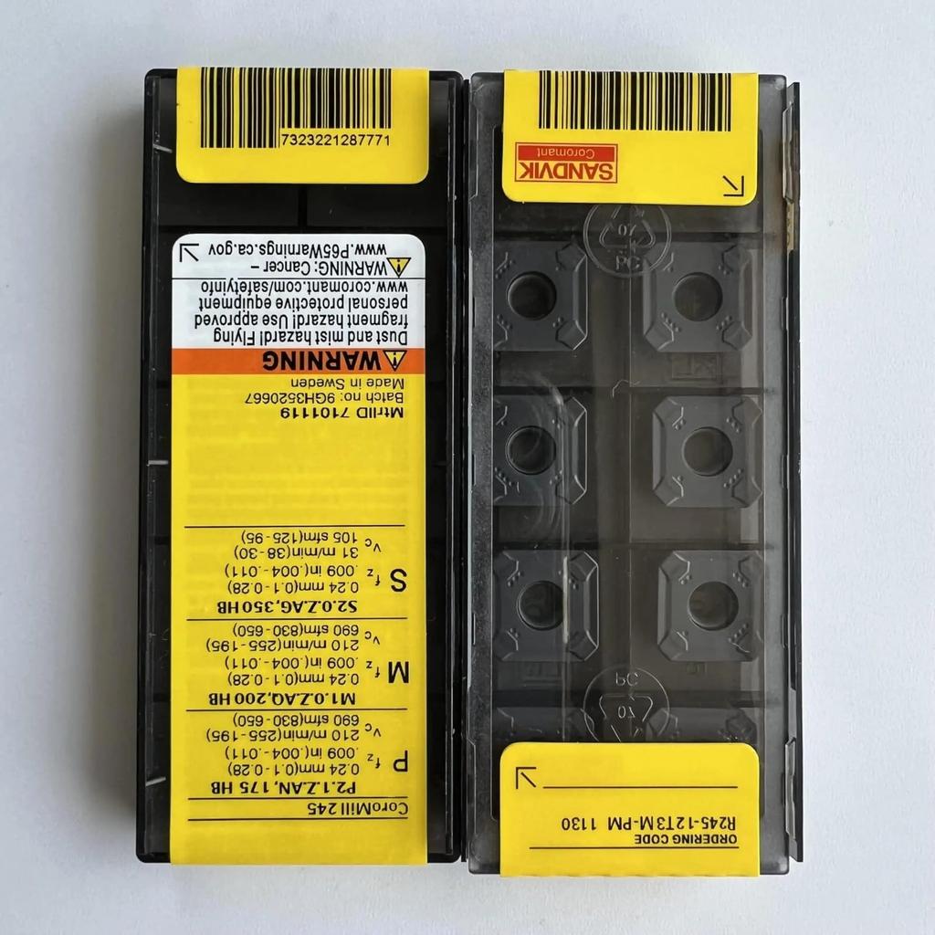 Original Sandvik / R245-12T3M-PM 1130 /Carbide CNC Blade 10 PCS