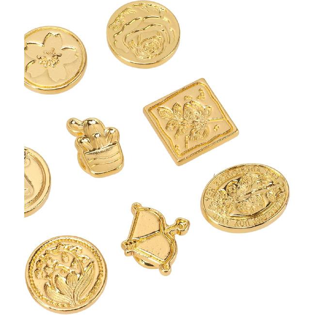 BORDSTRACT Wax Stamp Head Replacement, 24 Pcs Retro Antique Vintage Wax Sealing Stamps Head with Storage Box and Bag for Sealing Envelopes Cards