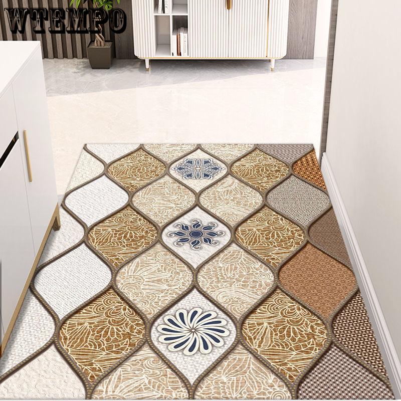 3D Entrance Carpet Aisle Runner Rugs Grass Flower Hotel Corridor Carpet Customizable Hallway Rug