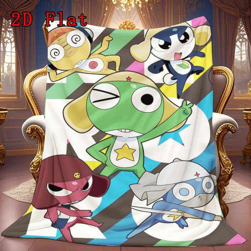 Keroro 2D Flat Pattern Flannel Blanket High Quality All Seasons Warmth and Comfort Perfect for Christmas Gifts.SMT0917520